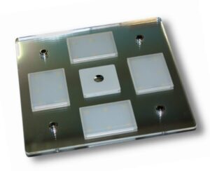PLAFONIERA QUADRA LED 12W TOUCH SWITCH 4000K - 195X10MM COD. 200 MLQ12DY
