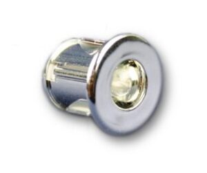 2PZ SPOT INCASSO PICCOLO TONDO CROMATO BLUE