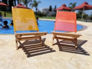 Sedia da spiaggia in legno