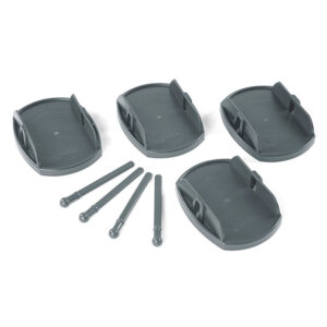 PLATES PRO GREY 4 PCS.