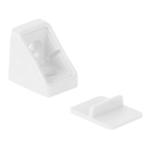 FISSAMOBILE ANGOLARE 2 FORI CON COPRIVITI BIANCO CF.PZ.50