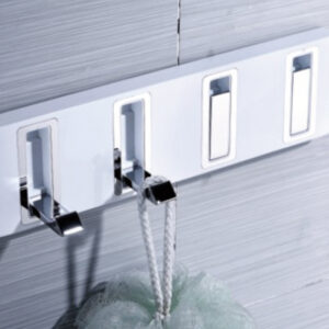 SUPPORTO BAGNO 4 GANCI ESTRAIBILI CROMO LUCIDO