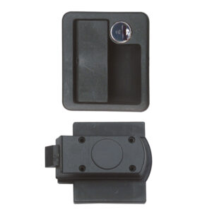 SERRATURA RETTANGOLARE PER PORTELLONI NERA cod. 30040.20