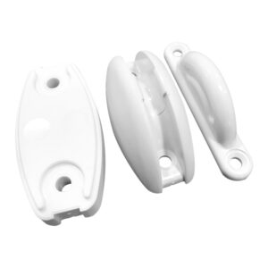 FERMAPORTA ESTERNO IN PLASTICA BIANCO CF.PZ.10