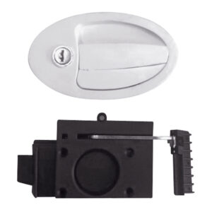 SERRATURA FLAP-LOCK FISH BIANCA CON GANCIO DI SICUREZZA