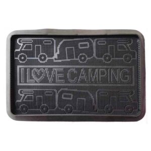TRAY MAT I LOVE CAMPING 40X60 NERO CF.PZ.5