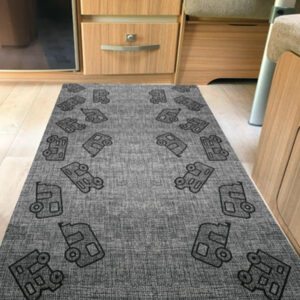 RUNNER CAMPER - TAPPETO ANTISCIVOLO 52X500 GRIGIO