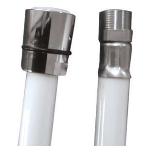 FLESSIBILE RICAMBIO IN PVC BIANCO 200CM. 3/8" F x 15/1" M