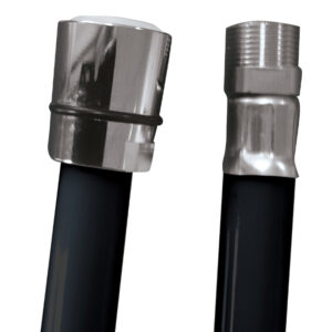 FLESSIBILE RICAMBIO IN PVC NERO 200CM. 3/8" F x 15/1" M