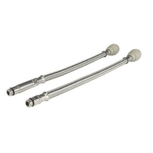 COPPIA FLESSIBILI TRECCIA INOX 12MM.XM10 30CM.