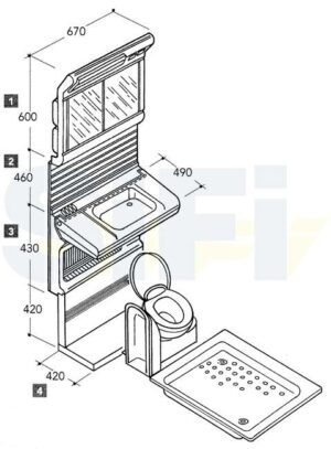 PARETE BAGNO ATTREZZATA