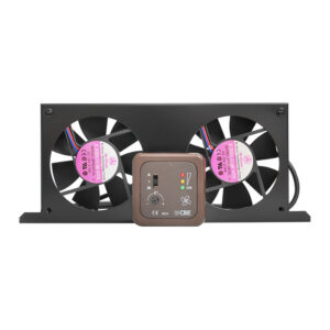 MCV-2 DOPPIO VENTILATORE AUTOMATICO 12V CON PANNELLO MARRONE