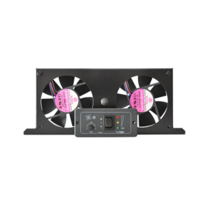P292-2 DOPPIO VENTILATORE AUTOMATICO 12V CON PANNELLO GRIGIO
