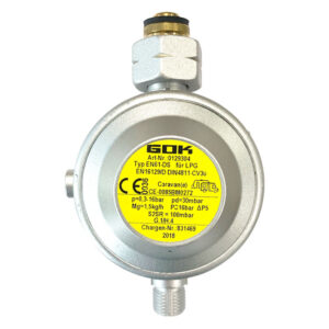 REGOLATORE GAS CAMPING 30Mbar 1,5kg/h ATTACCO ITALIA