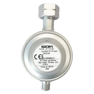 REGOLATORE GAS 30Mbar 1,5Kg/h PER CAMPING ATTACCO ITALIA