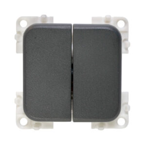 INTERRUTTORE UNIPOLARE DOPPIO MC2N GRIGIO