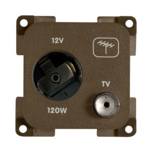 PRESA MP12ATV 12V AUTO+TV MARRONE