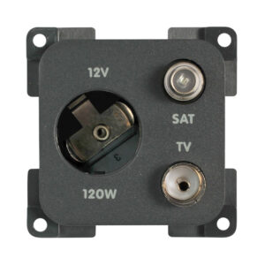 PRESA MP12ATVS 12V AUTO+TV+SAT GRIGIA