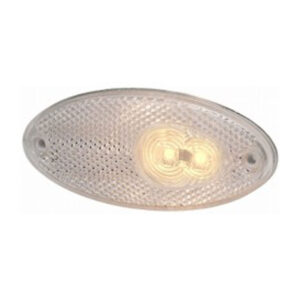 LUCEPOSIZIONE BIANCA 2 LED MONT.INCASSO ORIZZ.+CATADIOTTRO