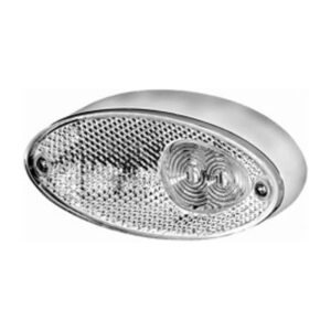 LUCE POSIZIONE BIANCA LED MONT.SBALZO ORIZZ.+CATADIOTTRO
