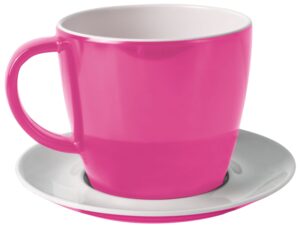 Tazza con piattino pink