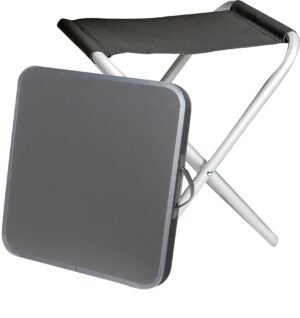 Sgabello + ripiano Hoggy Set (azzurro + silver)