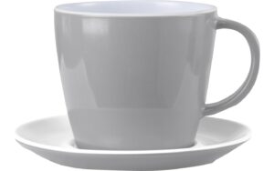 Tazza con piattino grigio