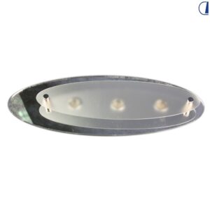 PLAFONIERA OVALE 3X3W POWER LED LUCE FREDDA 6000K, BASE A SPECCHIO COD. 200 PLG3X3A