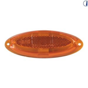 SIDE MARKER LED 12V,GUIDA LUCE,COLO RE AMBRA, CON FASTON MASCHI 6.3MM cod. 025 SML001-1
